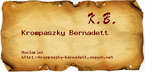 Krompaszky Bernadett névjegykártya